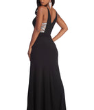 The Lia Formal High Slit Rhinestone Dress is a gorgeous pick as your 2023 prom dress or formal gown for wedding guest, spring bridesmaid, or army ball attire!