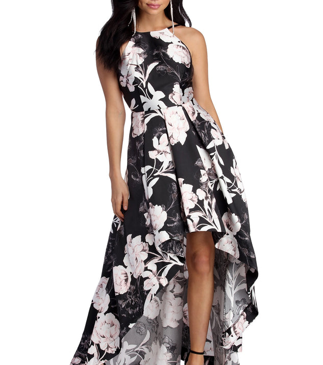 The Camilla Floral High Low Dress is a gorgeous pick as your 2023 prom dress or formal gown for wedding guest, spring bridesmaid, or army ball attire!