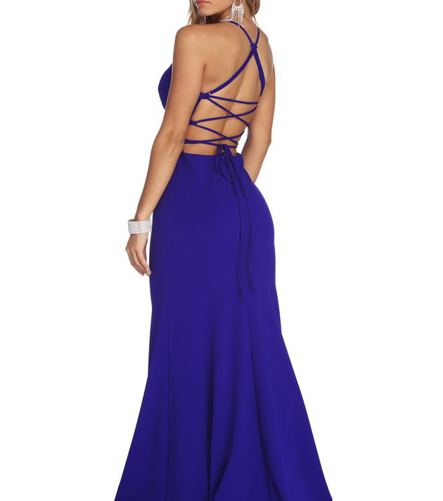 The Leona Formal Lattice Dress is a gorgeous pick as your 2023 prom dress or formal gown for wedding guest, spring bridesmaid, or army ball attire!