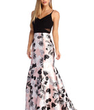 The Esme Formal Floral Trumpet Dress is a gorgeous pick as your 2023 prom dress or formal gown for wedding guest, spring bridesmaid, or army ball attire!