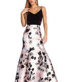 The Esme Formal Floral Trumpet Dress is a gorgeous pick as your 2023 prom dress or formal gown for wedding guest, spring bridesmaid, or army ball attire!