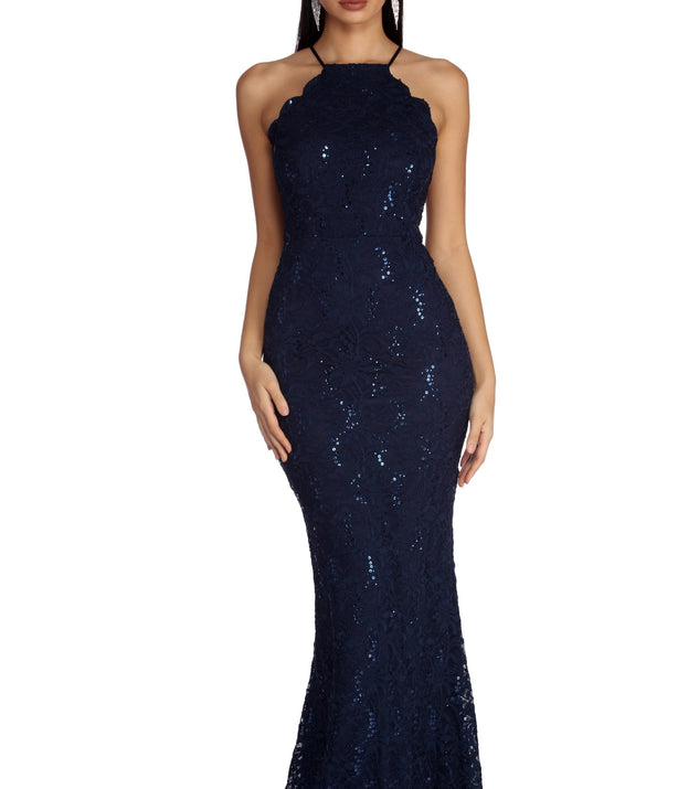 Mary Formal Sequin Lace Dress is a stunning choice for a bridesmaid dress or maid of honor dress, and to feel beautiful at Prom 2023, spring weddings, formals, & military balls!