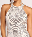 Payton Formal Sleeveless Sequin Dress is a stunning choice for a bridesmaid dress or maid of honor dress, and to feel beautiful at Prom 2023, spring weddings, formals, & military balls!