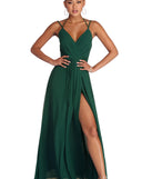 Tami Formal Wrap Chiffon Dress creates the perfect summer wedding guest dress or cocktail party dresss with stylish details in the latest trends for 2023!