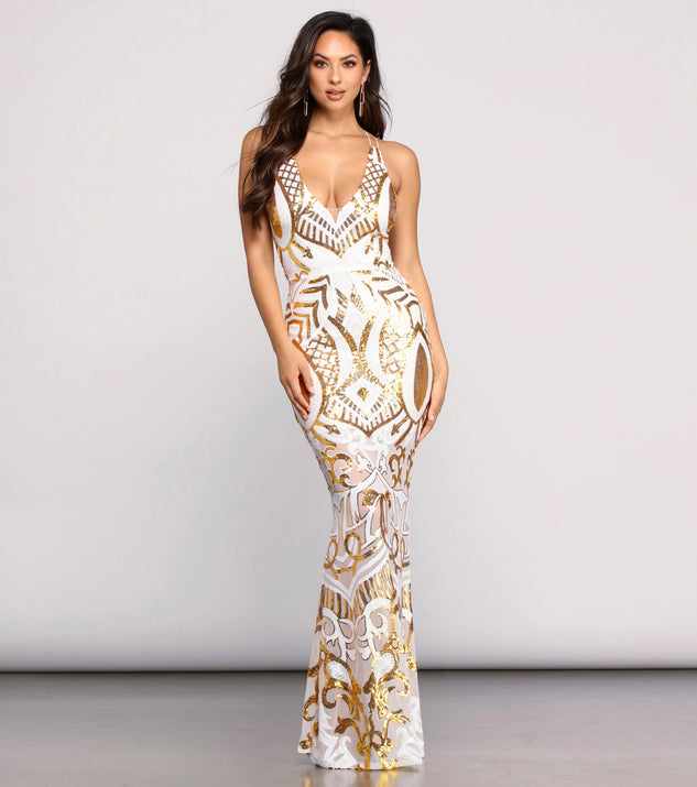 Yajaira Formal Sequin Gown creates the perfect summer wedding guest dress or cocktail party dresss with stylish details in the latest trends for 2023!