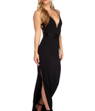 The Kynlee Formal High Slit Beaded Dress is a gorgeous pick as your 2023 prom dress or formal gown for wedding guest, spring bridesmaid, or army ball attire!