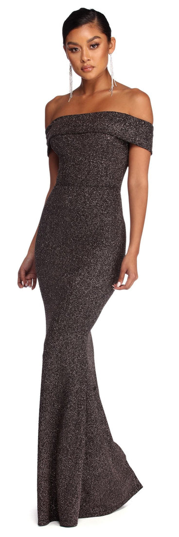 The Brooklyn Formal Glitter Dress is a gorgeous pick as your 2023 prom dress or formal gown for wedding guest, spring bridesmaid, or army ball attire!