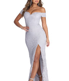 The Camille Formal High Slit Glitter Dress is a gorgeous pick as your 2023 prom dress or formal gown for wedding guest, spring bridesmaid, or army ball attire!