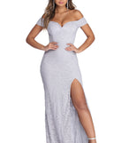 The Camille Formal High Slit Glitter Dress is a gorgeous pick as your 2023 prom dress or formal gown for wedding guest, spring bridesmaid, or army ball attire!