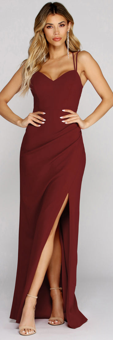 Seraphina Formal Caged Back Dress is a stunning choice for a bridesmaid dress or maid of honor dress, and to feel beautiful at Prom 2023, spring weddings, formals, & military balls!