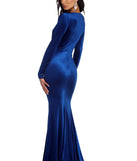 The Irina Formal High Slit Velvet Dress is a gorgeous pick as your 2023 prom dress or formal gown for wedding guest, spring bridesmaid, or army ball attire!