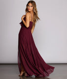 Nida Chiffon Ruffle Gown creates the perfect spring wedding guest dress or cocktail attire with stylish details in the latest trends for 2023!