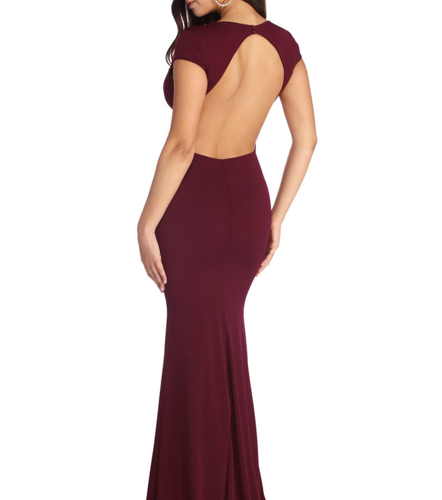 Aubrie Formal Open Back Dress is a gorgeous pick as your 2023 prom dress or formal gown for wedding guest, spring bridesmaid, or army ball attire!