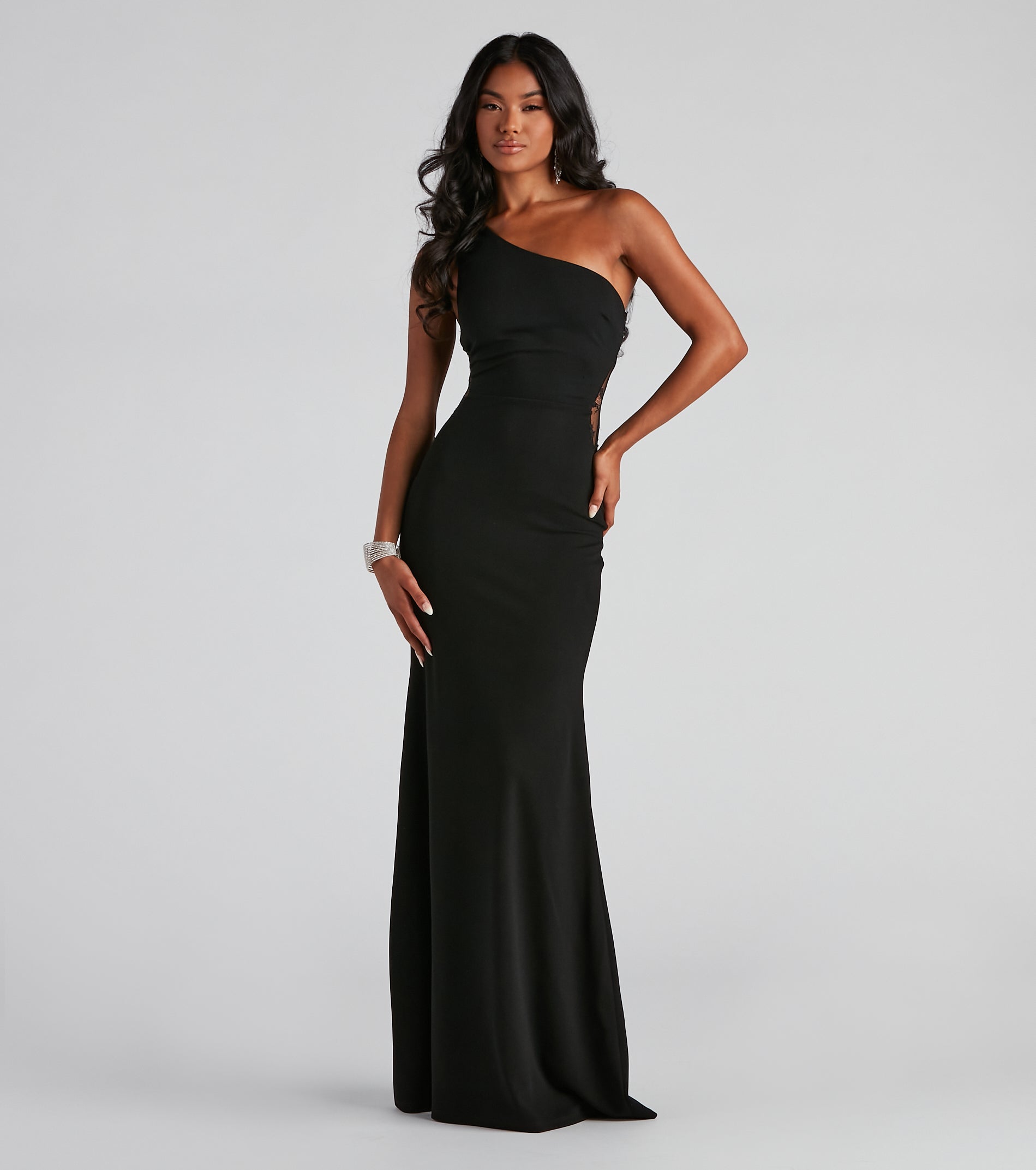 Mara Crepe One Shoulder Gown | Windsor