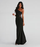 Mara Crepe One Shoulder Gown creates the perfect summer wedding guest dress or cocktail party dresss with stylish details in the latest trends for 2023!