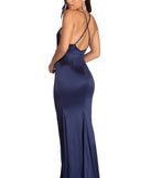 Ashley Formal Satin Knot Dress creates the perfect summer wedding guest dress or cocktail party dresss with stylish details in the latest trends for 2023!