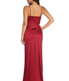 Tati Formal Satin Wrap Dress is a stunning choice for a bridesmaid dress or maid of honor dress, and to feel beautiful at Prom 2023, spring weddings, formals, & military balls!