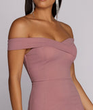 The Kelly Off The Shoulder Formal Dress is a gorgeous pick as your 2023 prom dress or formal gown for wedding guest, spring bridesmaid, or army ball attire!
