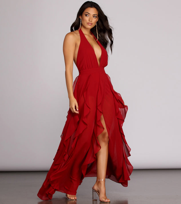 Delena Formal Chiffon Tendril Dress creates the perfect summer wedding guest dress or cocktail party dresss with stylish details in the latest trends for 2023!