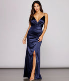 Colette Satin Wrap Gown creates the perfect summer wedding guest dress or cocktail party dresss with stylish details in the latest trends for 2023!