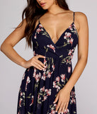 The Fleur Floral Chiffon Dress is a gorgeous pick as your 2023 prom dress or formal gown for wedding guest, spring bridesmaid, or army ball attire!