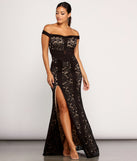 Taylor Formal Off The Shoulder Lace Dress creates the perfect summer wedding guest dress or cocktail party dresss with stylish details in the latest trends for 2023!