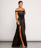 Taylor Formal Off The Shoulder Lace Dress creates the perfect summer wedding guest dress or cocktail party dresss with stylish details in the latest trends for 2023!