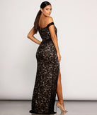 Taylor Formal Off The Shoulder Lace Dress creates the perfect summer wedding guest dress or cocktail party dresss with stylish details in the latest trends for 2023!