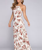 Krystal Formal Floral Open Back Dress creates the perfect summer wedding guest dress or cocktail party dresss with stylish details in the latest trends for 2023!