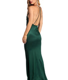The Evelina Plunging Formal Satin Dress is a gorgeous pick as your 2023 prom dress or formal gown for wedding guest, spring bridesmaid, or army ball attire!