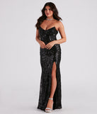 Chandler Strapless Lace-Up Sequin Formal Dress is a gorgeous pick as your 2024 prom dress or formal gown for wedding guests, spring bridesmaids, or army ball attire!