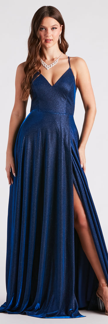 Kensley Formal Glitter A-Line Dress