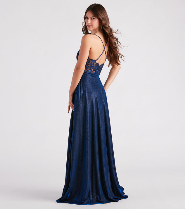Kensley Formal Glitter A-Line Dress & Windsor