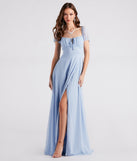Idina Formal Chiffon Slit Long Dress creates the perfect summer wedding guest dress or cocktail party dresss with stylish details in the latest trends for 2023!