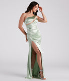 Chantal Formal Satin Mermaid Dress creates the perfect summer wedding guest dress or cocktail party dresss with stylish details in the latest trends for 2023!