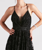 Kimberly Formal Flocked Mesh A-Line Dress provides a stylish spring wedding guest dress, the perfect dress for graduation, or a cocktail party look in the latest trends for 2024!