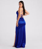 Lucille Formal Satin Mermaid Dress is a gorgeous pick as your summer formal dress for wedding guests, bridesmaids, or military birthday ball attire!