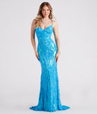 Hayley Formal Sequin V-Neck Mermaid Dress creates the perfect summer wedding guest dress or cocktail party dresss with stylish details in the latest trends for 2023!