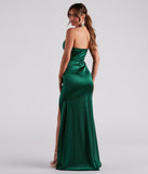 Kenia Formal Satin Halter Long Dress creates the perfect summer wedding guest dress or cocktail party dresss with stylish details in the latest trends for 2023!