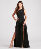 Melany Formal Dual Slit A-Line Dress is a gorgeous pick as your 2024 prom dress or formal gown for wedding guests, spring bridesmaids, or army ball attire!