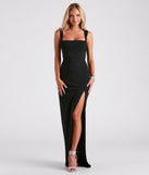 Savannah Formal Crepe Long Dress provides a stylish spring wedding guest dress, the perfect dress for graduation, or a cocktail party look in the latest trends for 2024!