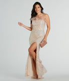 The London Formal Sequin Feather Mermaid Dress as your wedding guest dress with a stylish neckline and/or sleeves and elevated details on the back and front will make you the best dressed at any event!