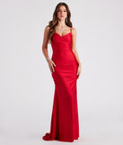 Jamie Formal Cowl Neck Mermaid Dress provides a stylish spring wedding guest dress, the perfect dress for graduation, or a cocktail party look in the latest trends for 2024!