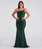 Nicole Formal One-Shoulder Mermaid Dress is a gorgeous pick as your 2024 prom dress or formal gown for wedding guests, spring bridesmaids, or army ball attire!