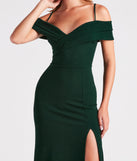 Serene Cold-Shoulder High Slit Mermaid Dress provides a stylish spring wedding guest dress, the perfect dress for graduation, or a cocktail party look in the latest trends for 2024!