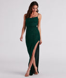 Lola Formal High Slit Glitzy Glitter Dress is a gorgeous pick as your summer formal dress for wedding guests, bridesmaids, or military birthday ball attire!