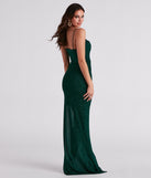Lola Formal High Slit Glitzy Glitter Dress is a gorgeous pick as your summer formal dress for wedding guests, bridesmaids, or military birthday ball attire!