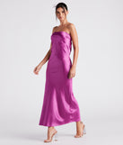 Jaylee Strapless Satin Formal Dress creates the perfect summer wedding guest dress or cocktail party dresss with stylish details in the latest trends for 2023!