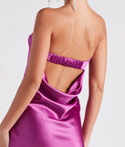 Jaylee Strapless Satin Formal Dress creates the perfect summer wedding guest dress or cocktail party dresss with stylish details in the latest trends for 2023!
