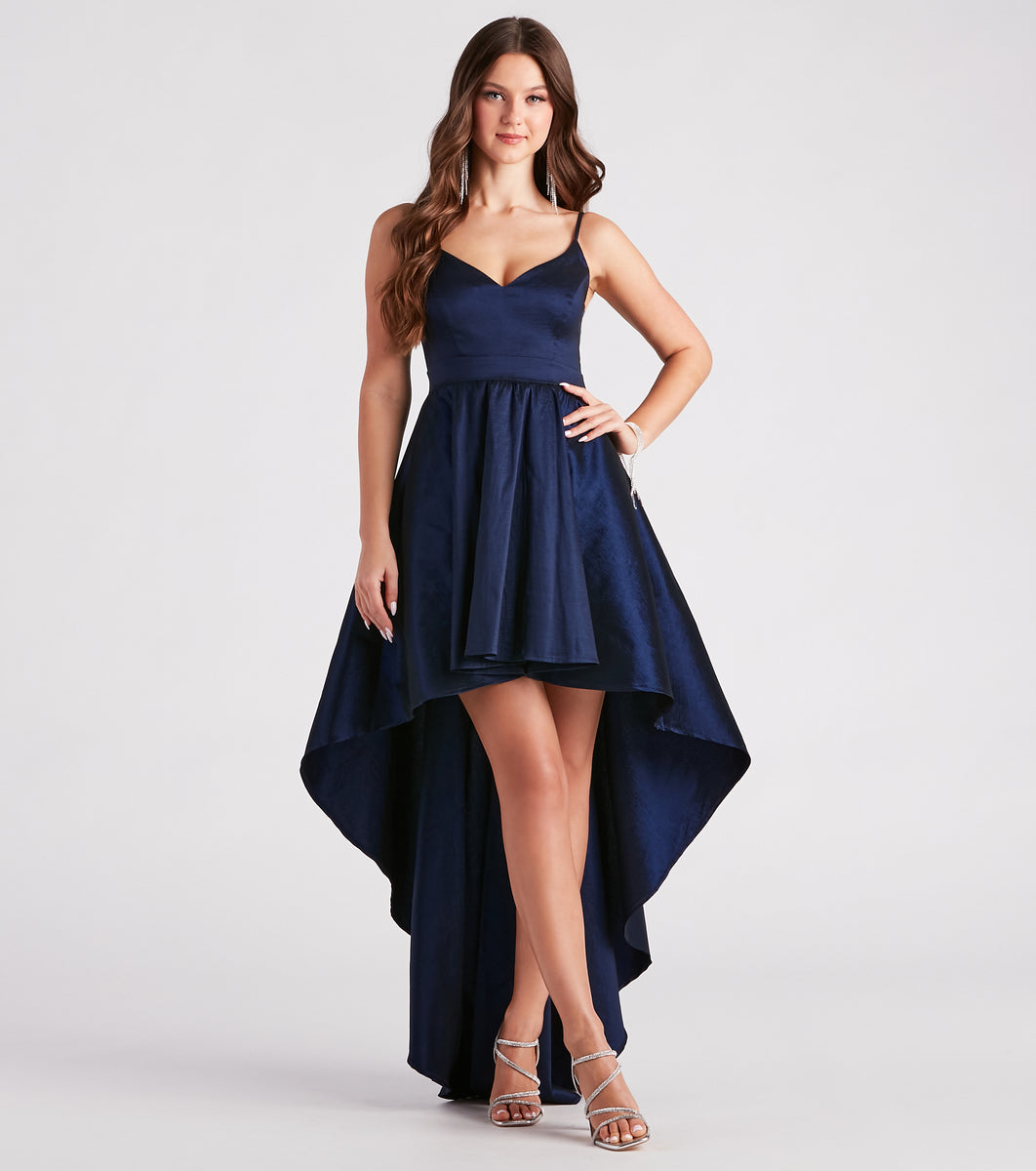 Steph Formal Taffeta High-Low Dress & Windsor